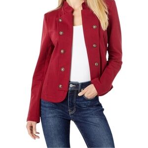 Tommy Hilfiger Double-Breasted Burgundy Blazer